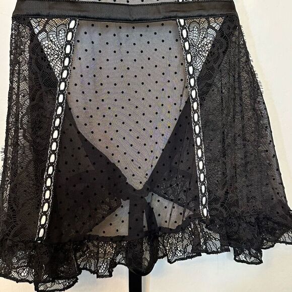 NWOT Victoria's Secret Very Sexy Wicked French Maid Babydoll Lingerie Black Larg - Picture 3 of 5